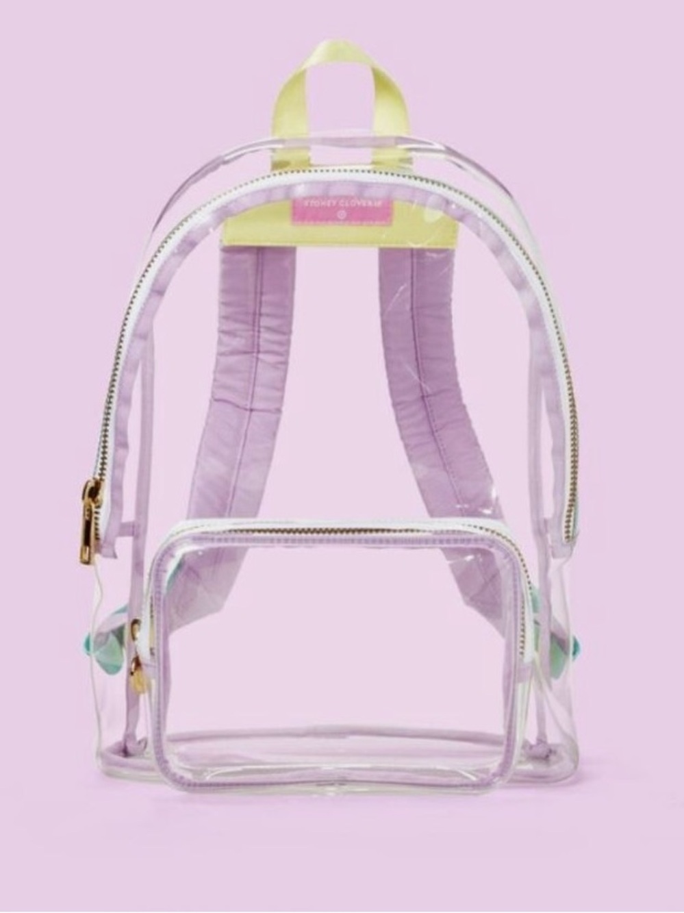 Stoney Clover Lane for target Clear Lilac Backpack with Yellow Handle